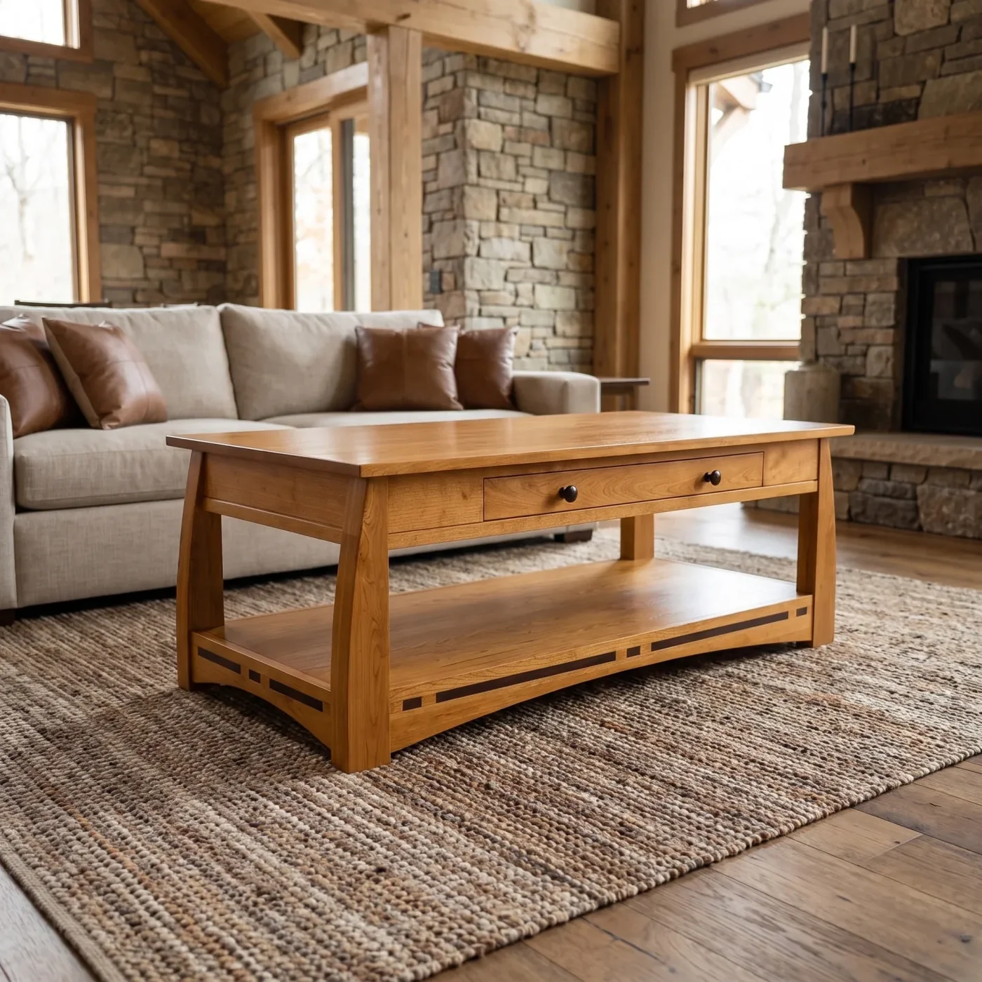 African Inlay Coffee Table