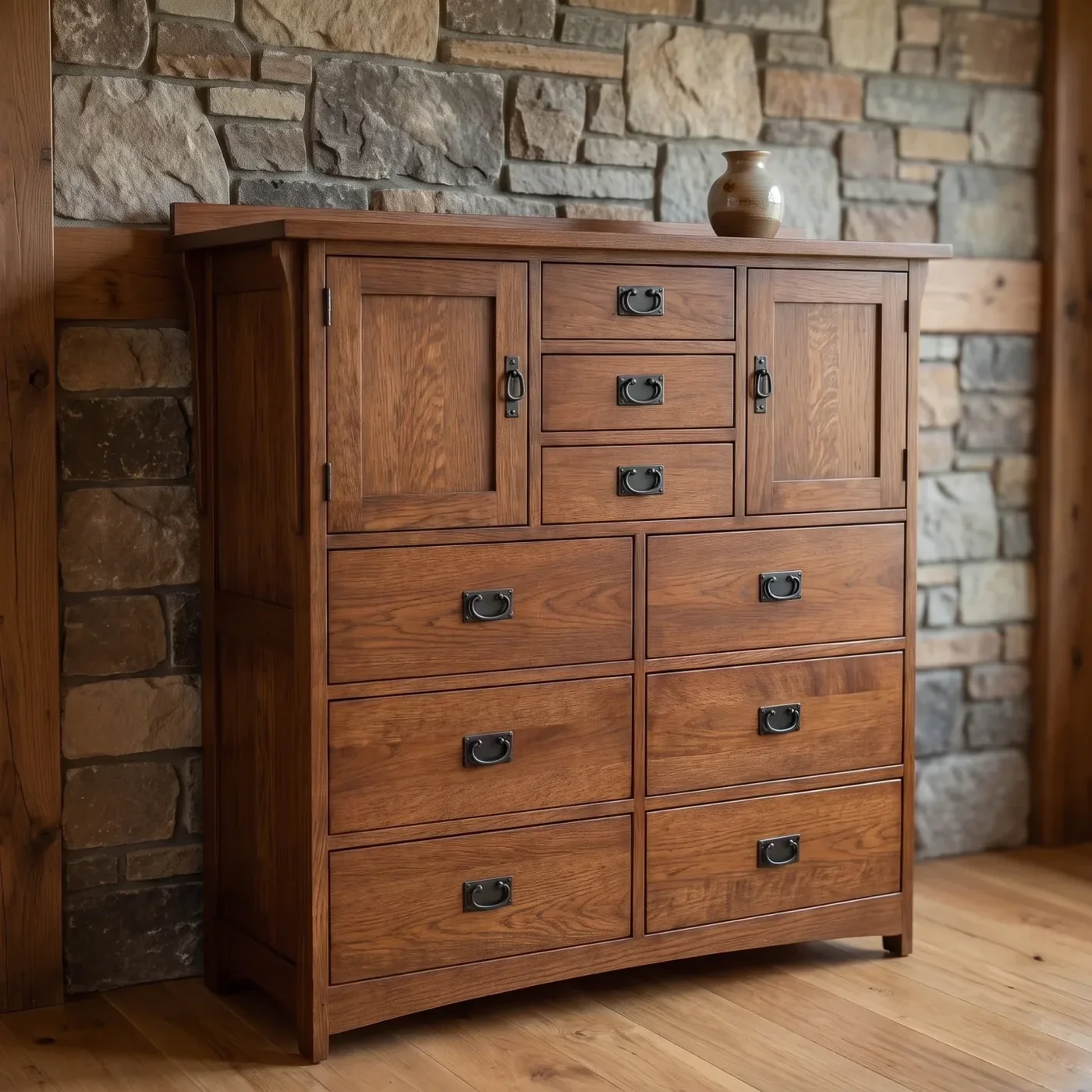 Mission 9-Drawer Door Chest