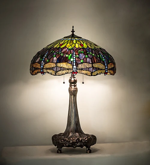31-inch High Tiffany Hanginghead Dragonfly Table Lamp