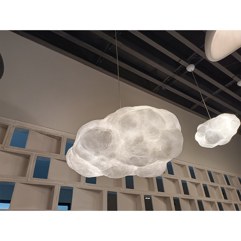 Luminous Sculptural Cloud Pendants