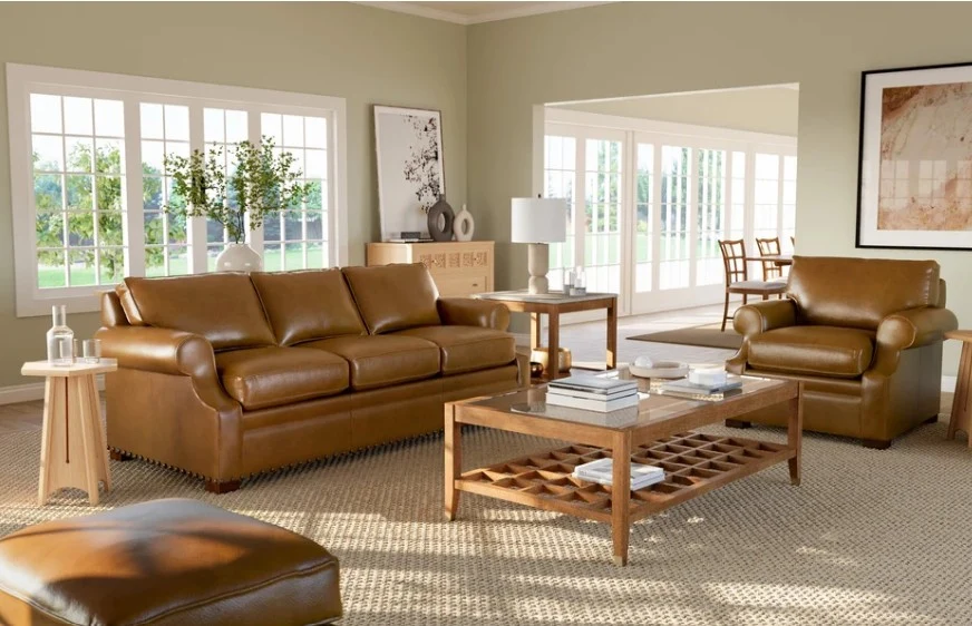 Cornel Leather Sofa