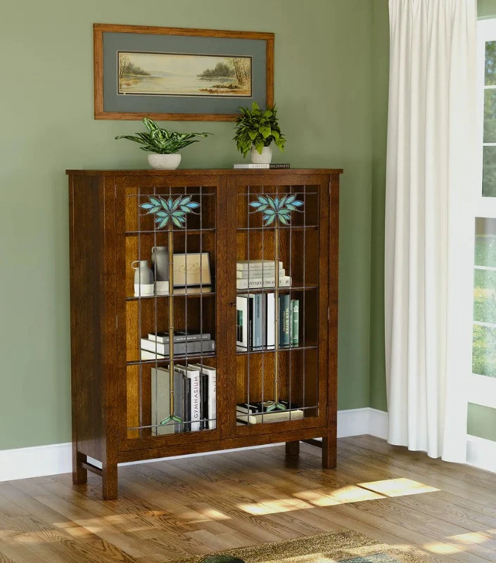 LaSalle Stained Glass Bookcase