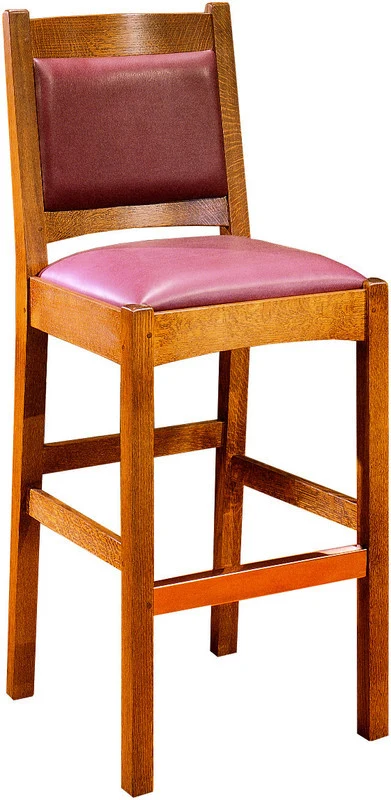 Leather Back Bar Stool