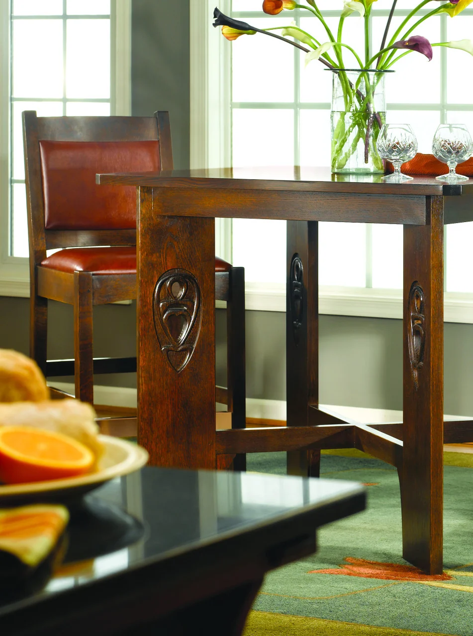 Leather Back Counter Stool