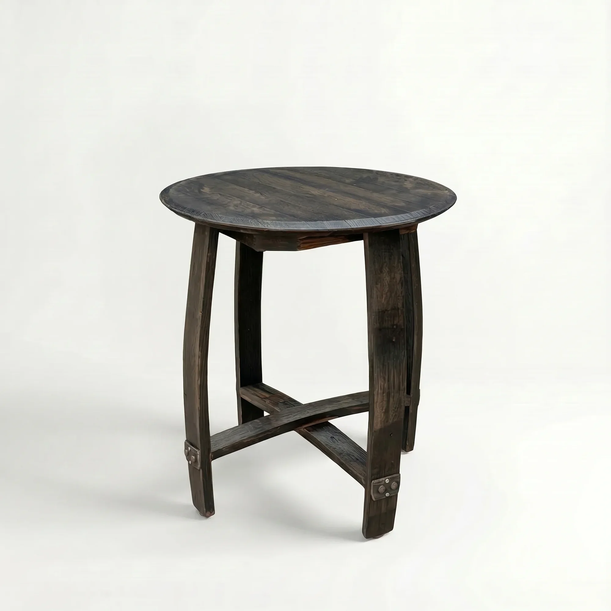 Whiskey Barrel Top Side Table