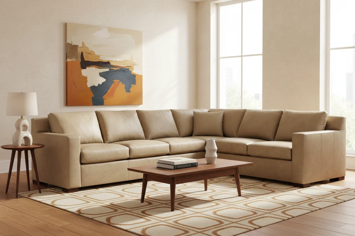 Keene Leather Sectional